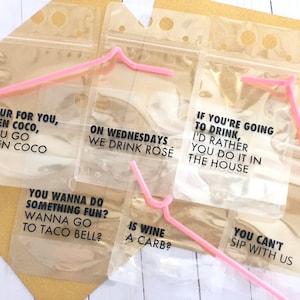 Mean Girls Themed Drink Pouches | Reusable Drink Pouches (6-pack)