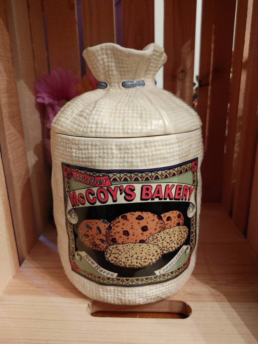 Vintage 1988 Mother Mccoy's Bakery Cookie Jar/Burlap Etsy