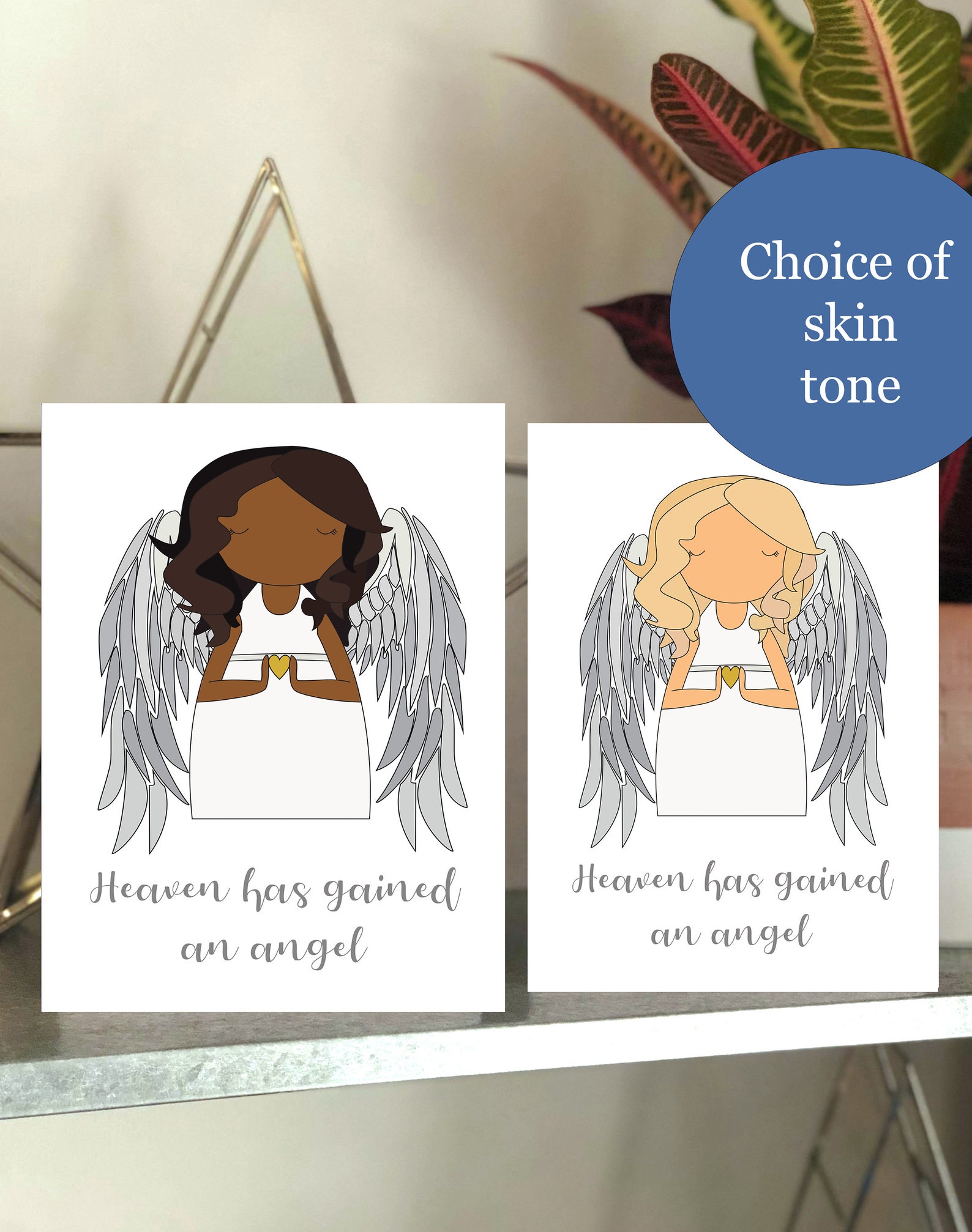 Heaven Has Gained An Angel Greetings Card. With Sympathy  Etsy