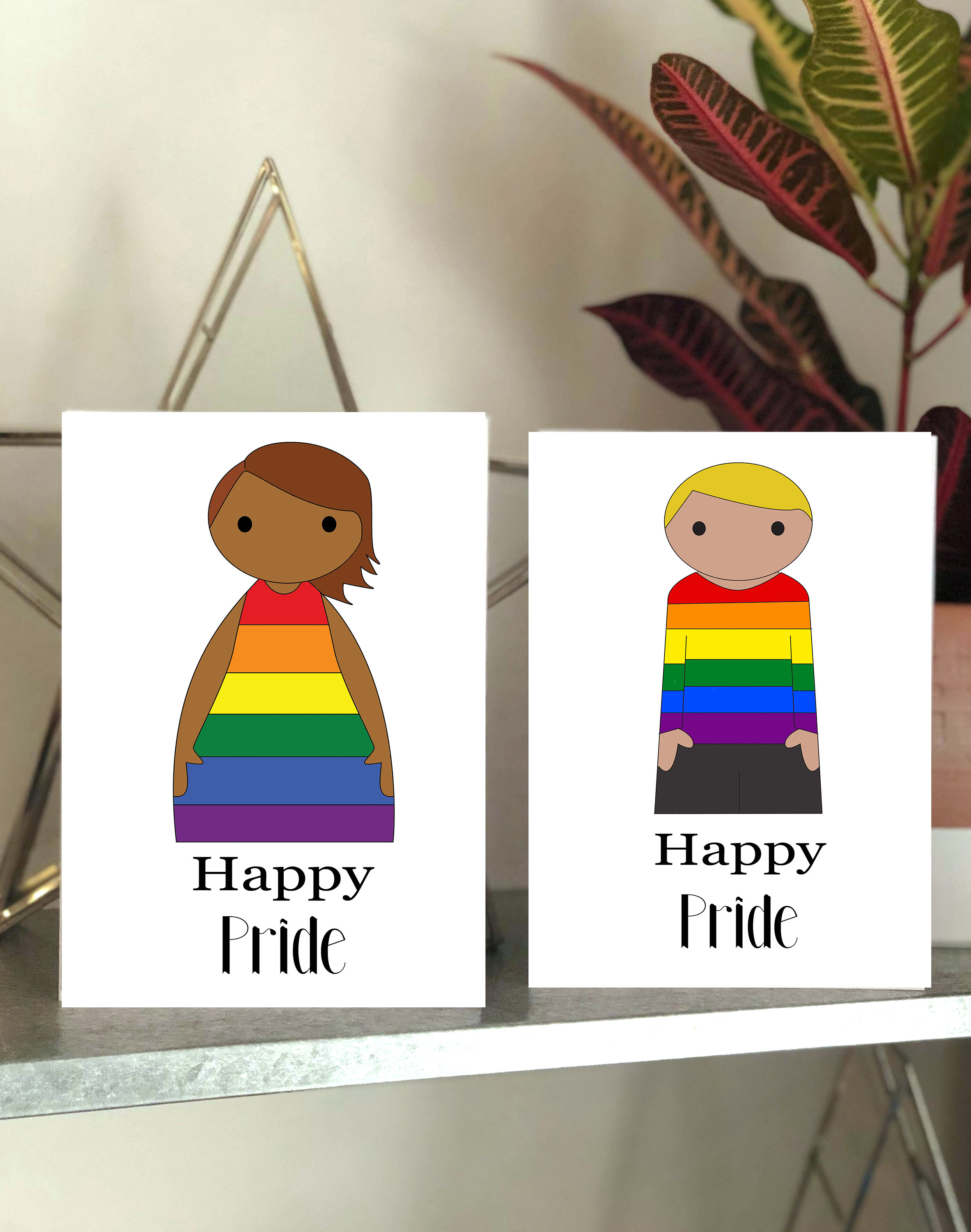 Happy Pride Greetings Card. Celebrate Pride with This Cute Etsy