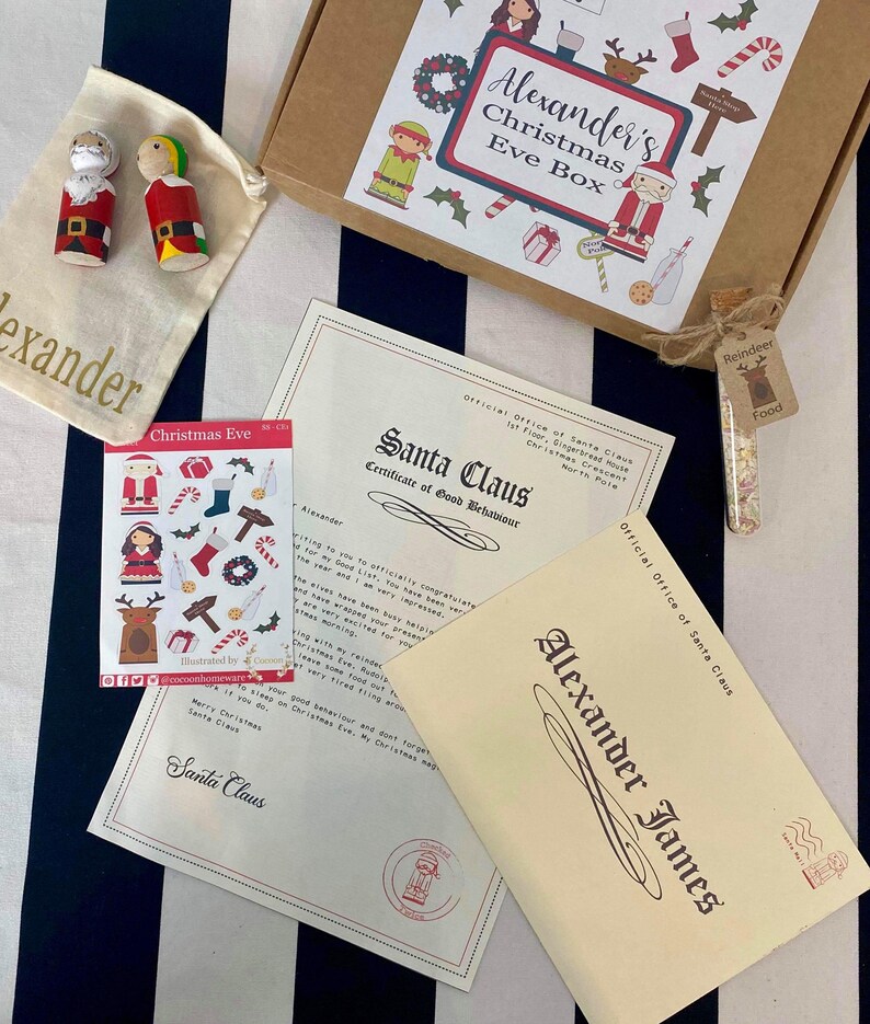 Personalised Pre Filled Christmas Eve Kids Letter Box Gift. Etsy