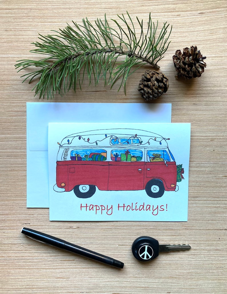 Vw Bus Christmas Cards 