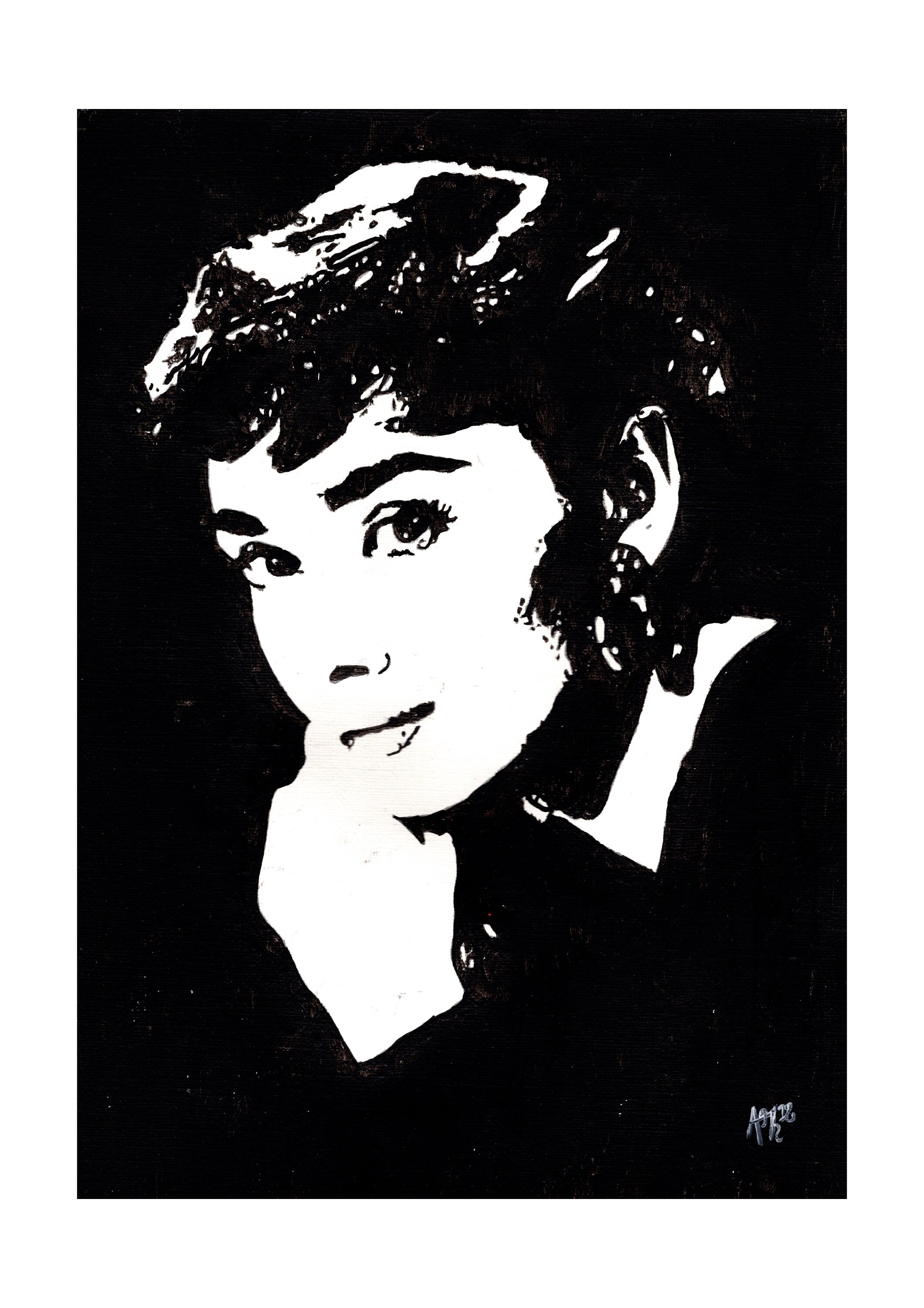 26 Audrey Hepburn British actress Model Poster Hollywood Star Black White Quote