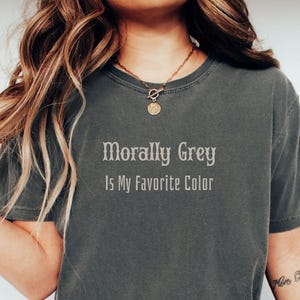 Morally Grey Dark Romance Romantasy Minimalist Comfort Colors™ T-shirt, Gift For Book Lovers, Bookish T-shirt , Gift For Book Lovers