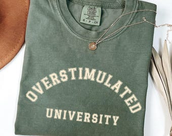 Comfort Colors® Overstimulated Shirt for Mom, Funny Mom Shirt, Weird Stuff Funny T-Shirt, Funny Mom Shirt, Mama Shirt, Mother's Day Gift