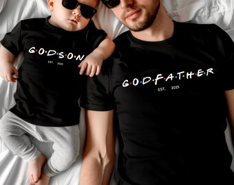 Cute Godparents Godchildren matching Shirt, Godparents Proposal Gift, Godmother Proposal, Godparents Shirt, Pregnancy Announcement Gift