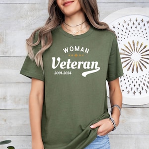 Personalize Woman Veteran Shirt, Veteran Shirt, Military Woman Retirement Gift, Woman Veteran Recognition Day Gift, Gift for Military Mom