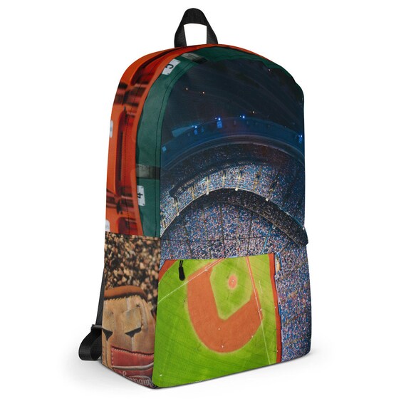 baseball print backpack