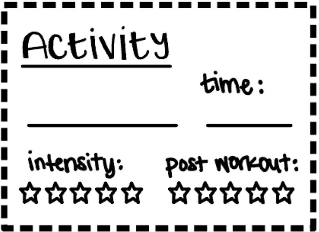 Exercise Activity Tracker Digital Sticker - Etsy
