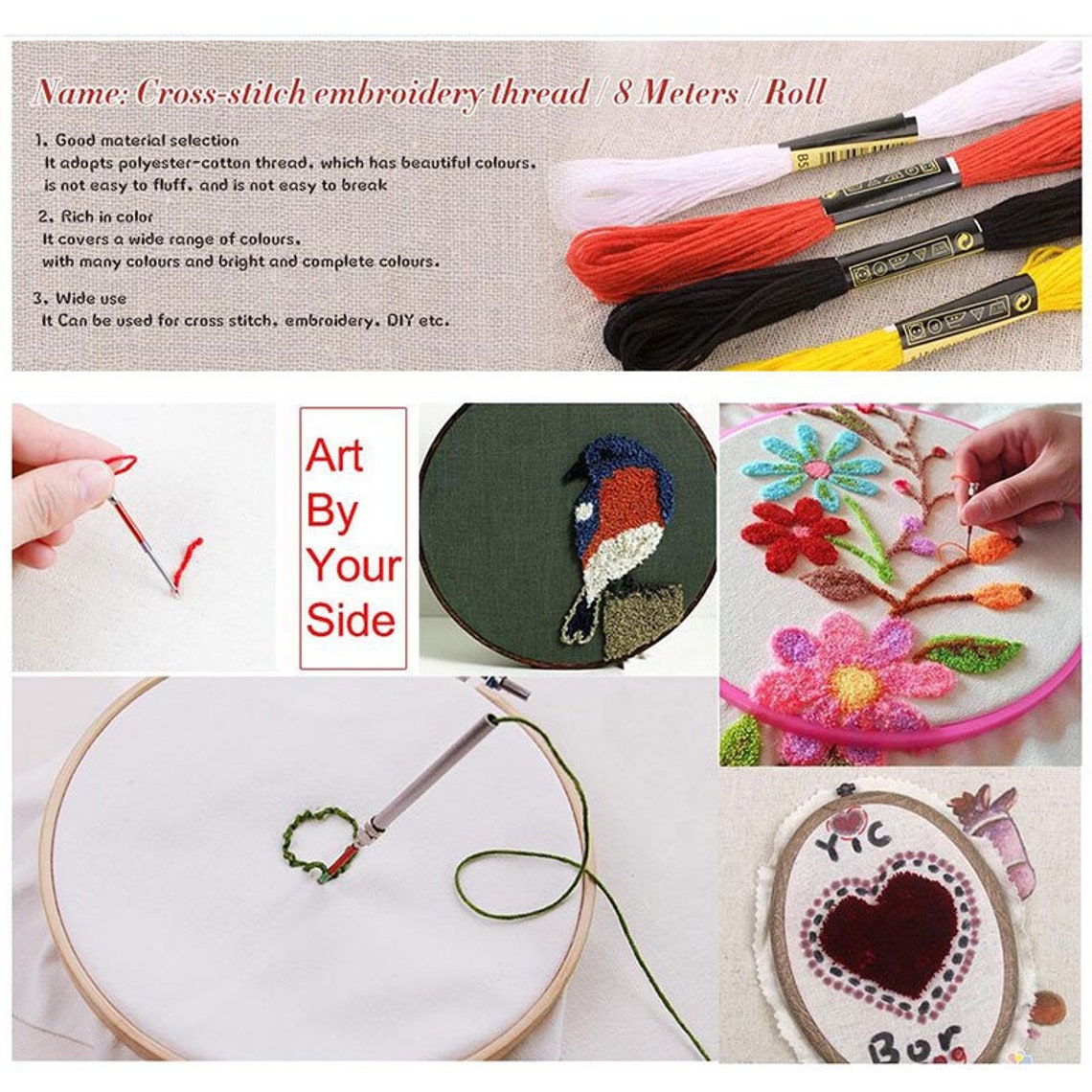 Russian Embroidery Punch Needle 8 Size Kit Etsy