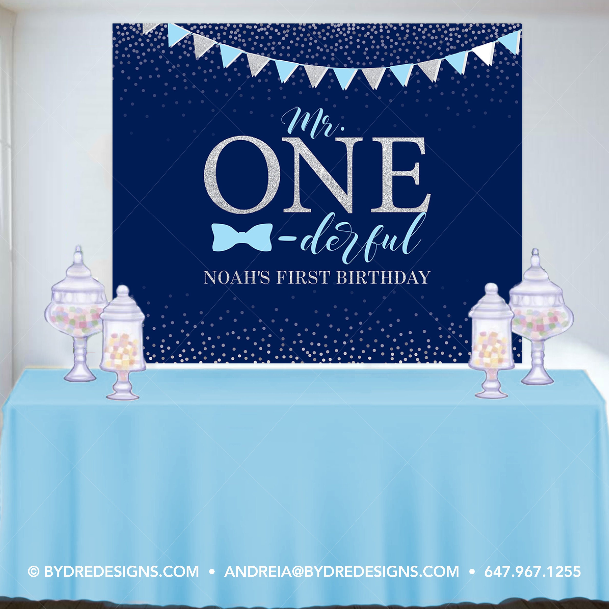 Mr. Onederful Banner/backdrop, Onederful Birthday, First Birthday