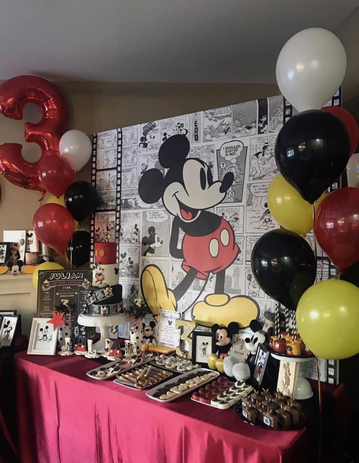 Retro Mickey Mouse Banner Mickey Mouse Backdrop Old School | Etsy