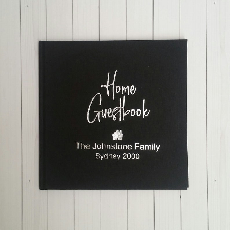 Home Guest Book Personalised Visitor Book for Guests to Sign Etsy