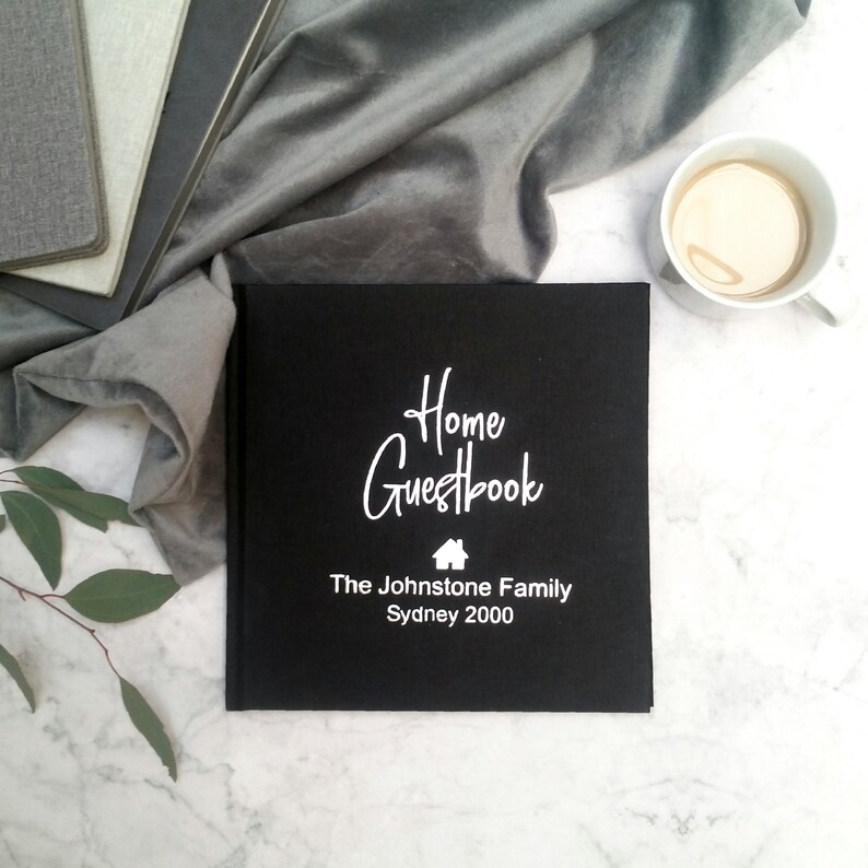 Home Guest Book Personalised Visitor Book for Guests to Sign Etsy
