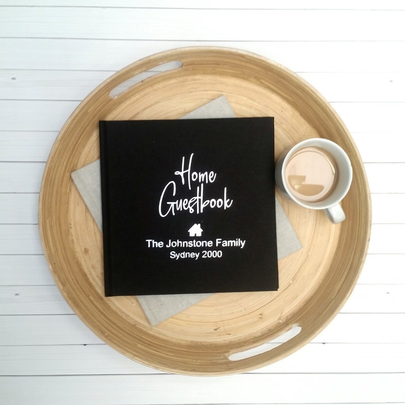 Home Guest Book Personalised Visitor Book for Guests to Sign Etsy