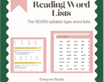 Phonics Word Lists