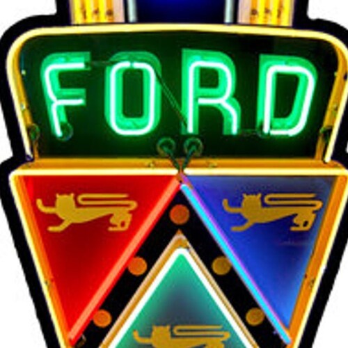 16 Neon Style Sign in Steel Ford Jubilee Mustang Truck Etsy