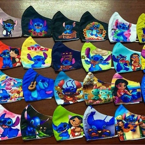 Little Lilo + Stitch kids child Handmade custom mask face covers masks manmade high Q craft ART cartoon toon tv movie  fun friends fun gift