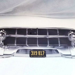 26&quot; HUGE Cadillac Chevy car Bel Air caddy Grill Front End USA STEEL Sign Vtg Metal Garage car Mancave Perfect Gift Hang up display decor