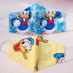 Family pack Handmade custom face cover mask high Q craft colorful ART cartoon adult teen Donald Daisy Duck Celebrate Gift stocking stuffer