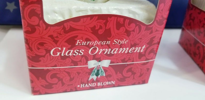 Two Trim A Home EUROPEAN Style Glass Hand Blown King Christmas Ornaments Santa claus NIB Xmas bundle 2x RARE Magic Vtg beard Figure