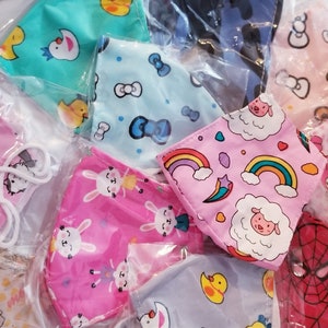 Handmade custom baby kid toddler children child mask face covers masks super hero Spiderman ART cartoon toon HK cat mickey mouse bow gift