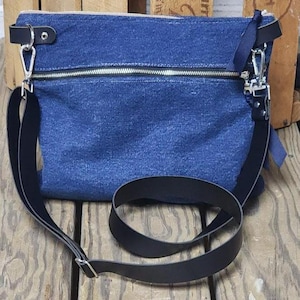 Upcycled Recycled Denim Crossbody Purse jeans