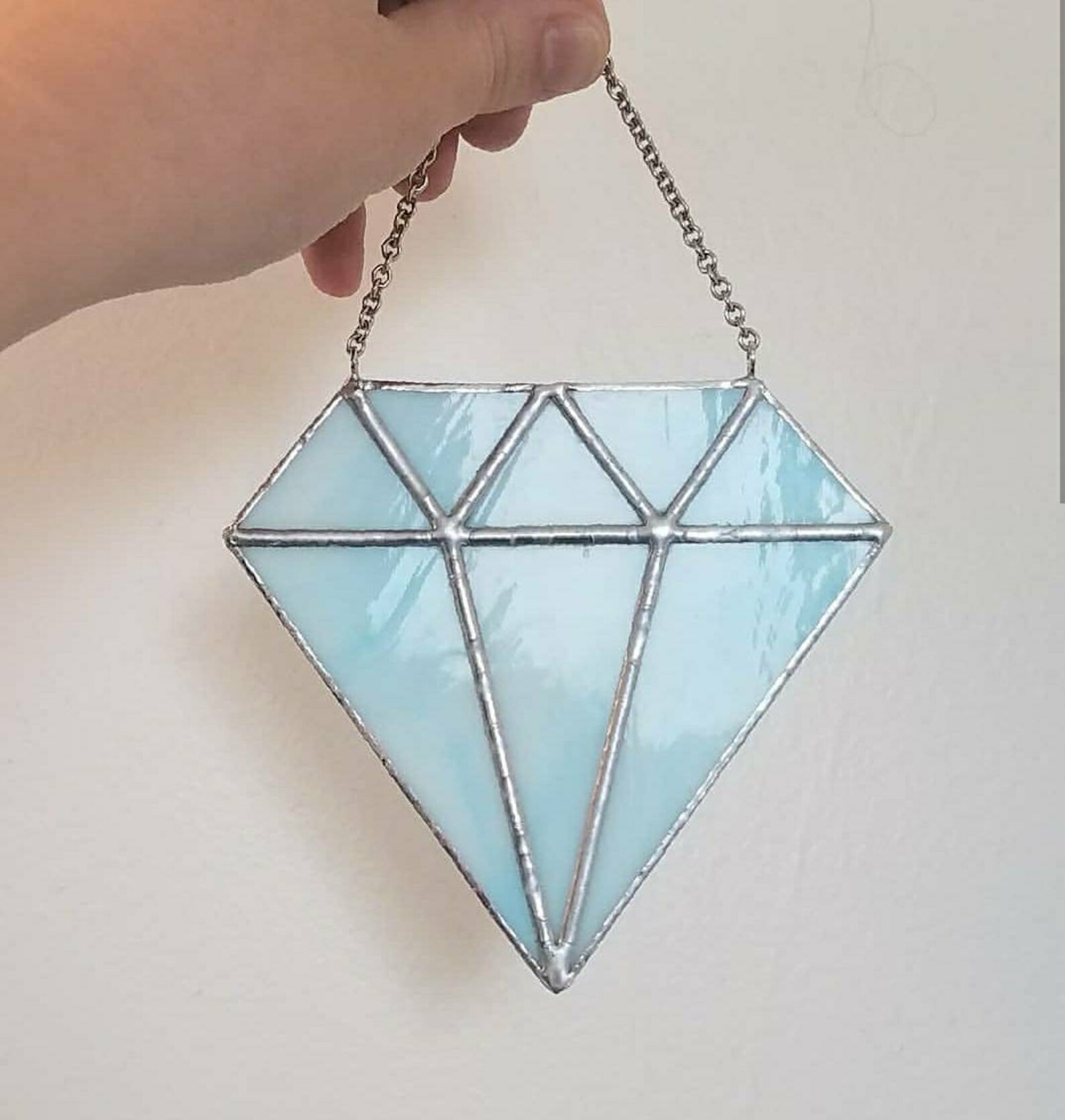 Stained Glass Diamond Stained Glass Diamonds Handmade Custom Etsy