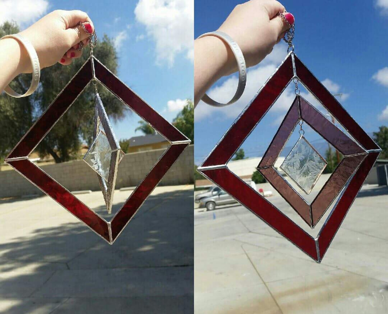 Stained glass spinner Etsy