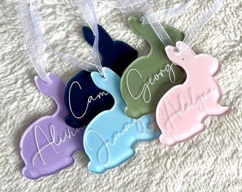 Acrylic Easter Tag, Personalized Easter Basket Tag, Painted Easter Tag, Acrylic Name Tag, Easter Gift For Kid, Easter Basket Name Tag 2.5 in