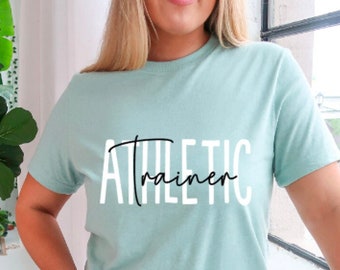 Athletic Trainer Shirt, Sports Therapy Tees, Cute Sports Trainer Shirt, Athletic Training Grad Gift, Sports Medicine Tee, AT Shirt For Her