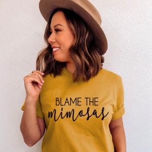 Blame The Mimosas Shirt, Day Drinking Tee, Funny Alcohol Shirts, Brunch Tees For Her, Ladies Wine Shirt, Sunday Funday Tee, Friends Gift