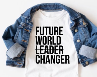 Future World Changer Toddler Shirt, Difference Maker Shirt, Career Day Shirt, World Leader Changer Tee, Save The Earth Kids Tee, Trendy Boho