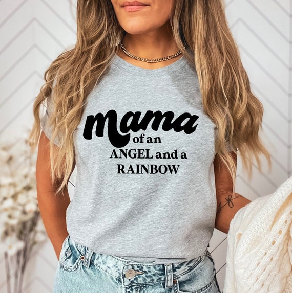 Rainbow baby mom shirt sales
