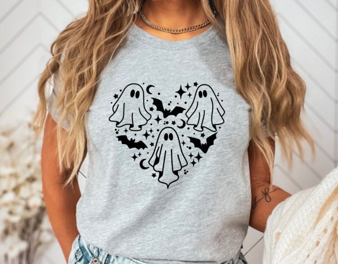 Vintage Halloween Ghost Shirt, Spooky Ghost Tee, Retro Fall Ghost Shirt ...