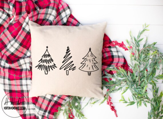 Christmas Throw Pillows Christmas Pillow Covers Christmas Pillows Home  Decorative Christmas Throw Pillow Covers 18 x 18 Set of 4 Cotton Linen