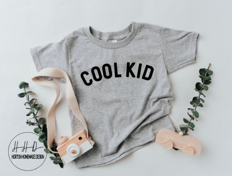 Cool Kid Shirt, Kids T-shirt, Cool Kid Tee, T-shirt, T-shirt for Kids , Trendy Kids Tees, Retro Kids Shirt, Baby Pregnancy Announcement image 2