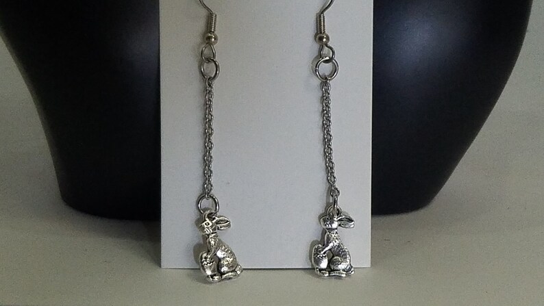 Easter Bunny Dangle Earrings