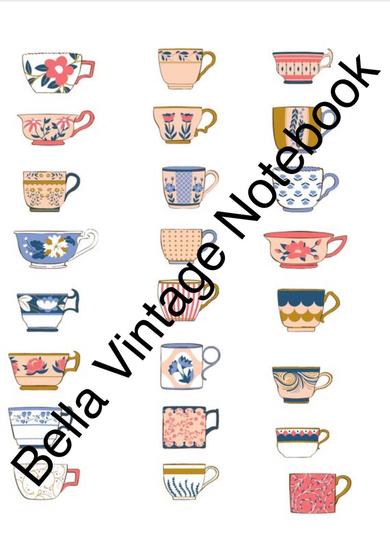 Digital Download Printable Tea Cups 1 Collections | Etsy