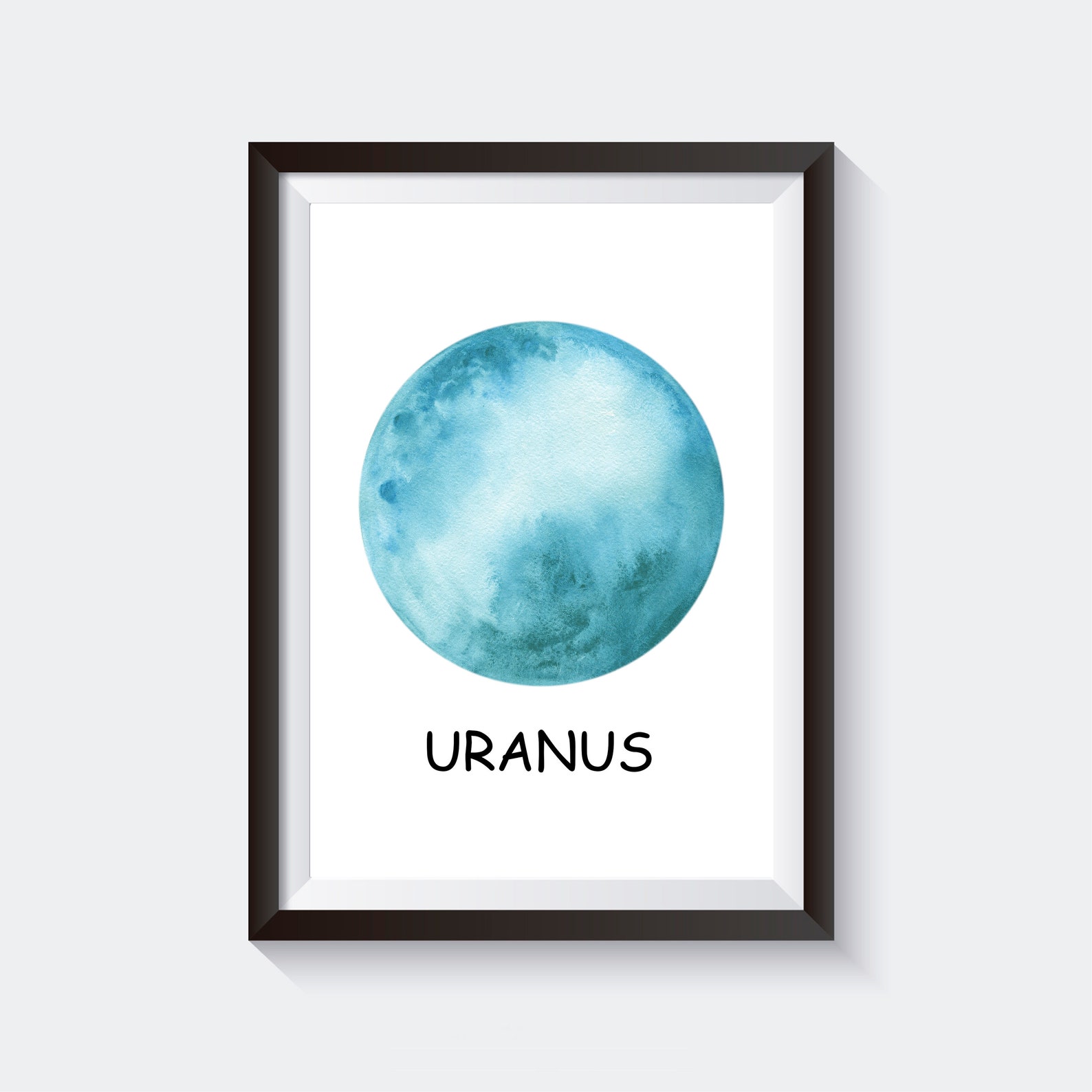 Uranus planet print Planet poster for kids Space print | Etsy