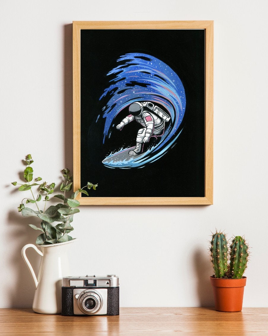 Astronaut Print Space print Space wall art kids Space | Etsy