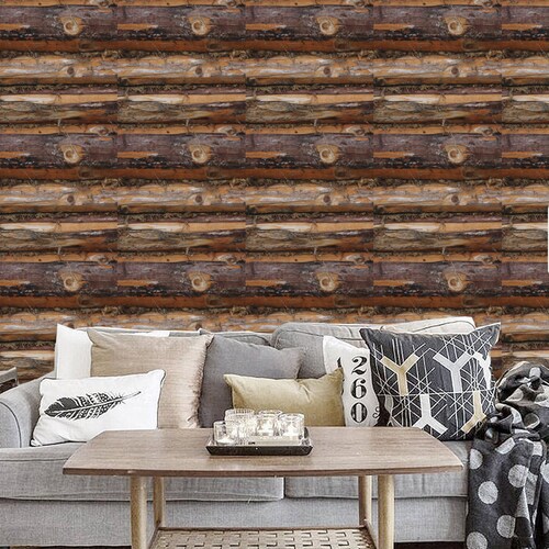 3D Wood Wallpaper Textured Wood Self Adhesive Wall Mural Etsy