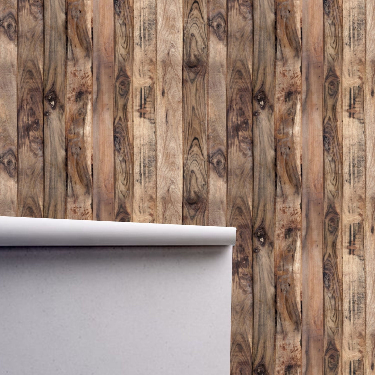 Brown Planks Reclaimed Wood Wallpaper Traditional Removable Brown Planks Reclaimed Wood Wallpaper Traditional Removable