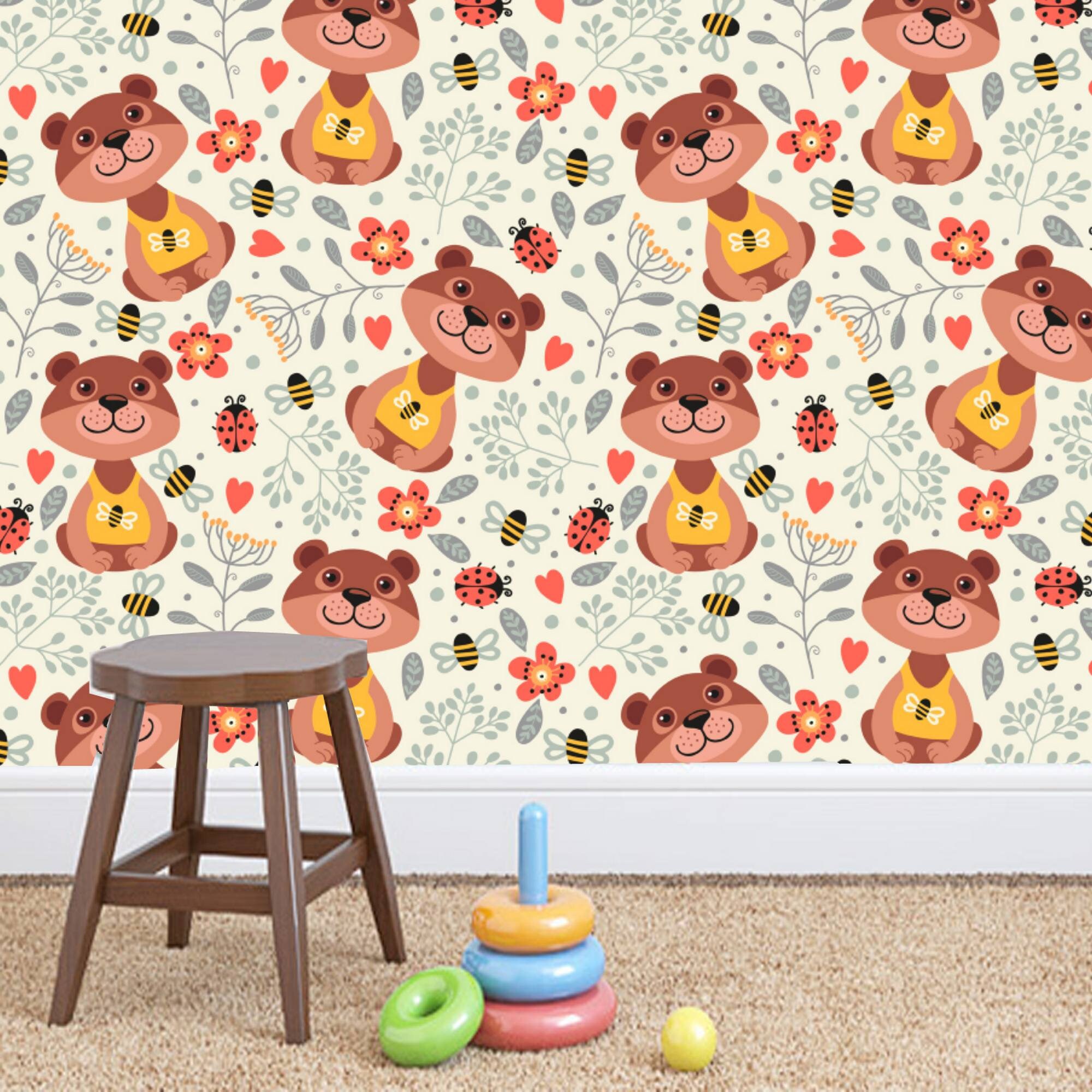 Baby Room Kids Decor Animal Wallpaper Traditional or Etsy