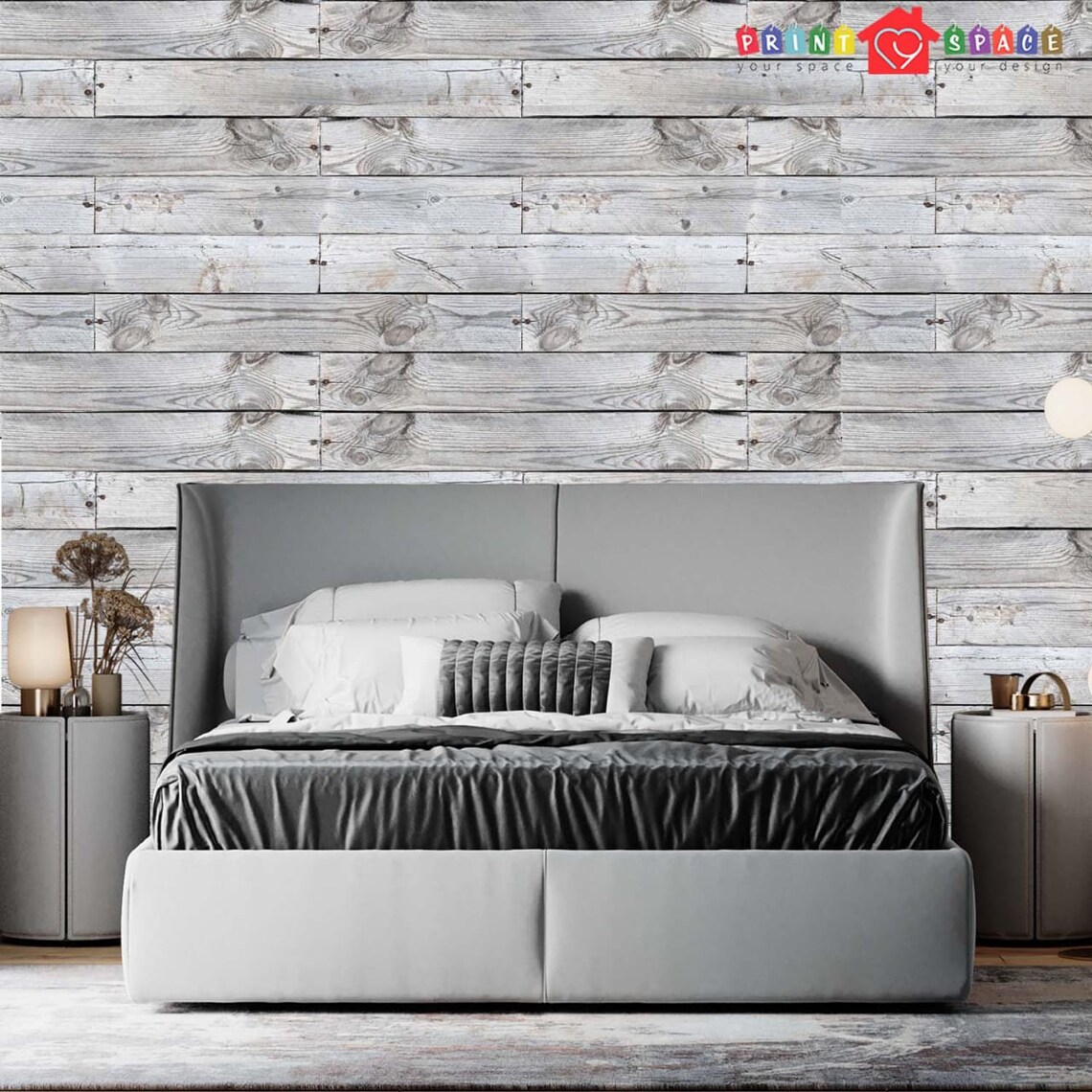 Gray Vintage Barnwood Shiplap Wallpaper Traditional Non woven Etsy