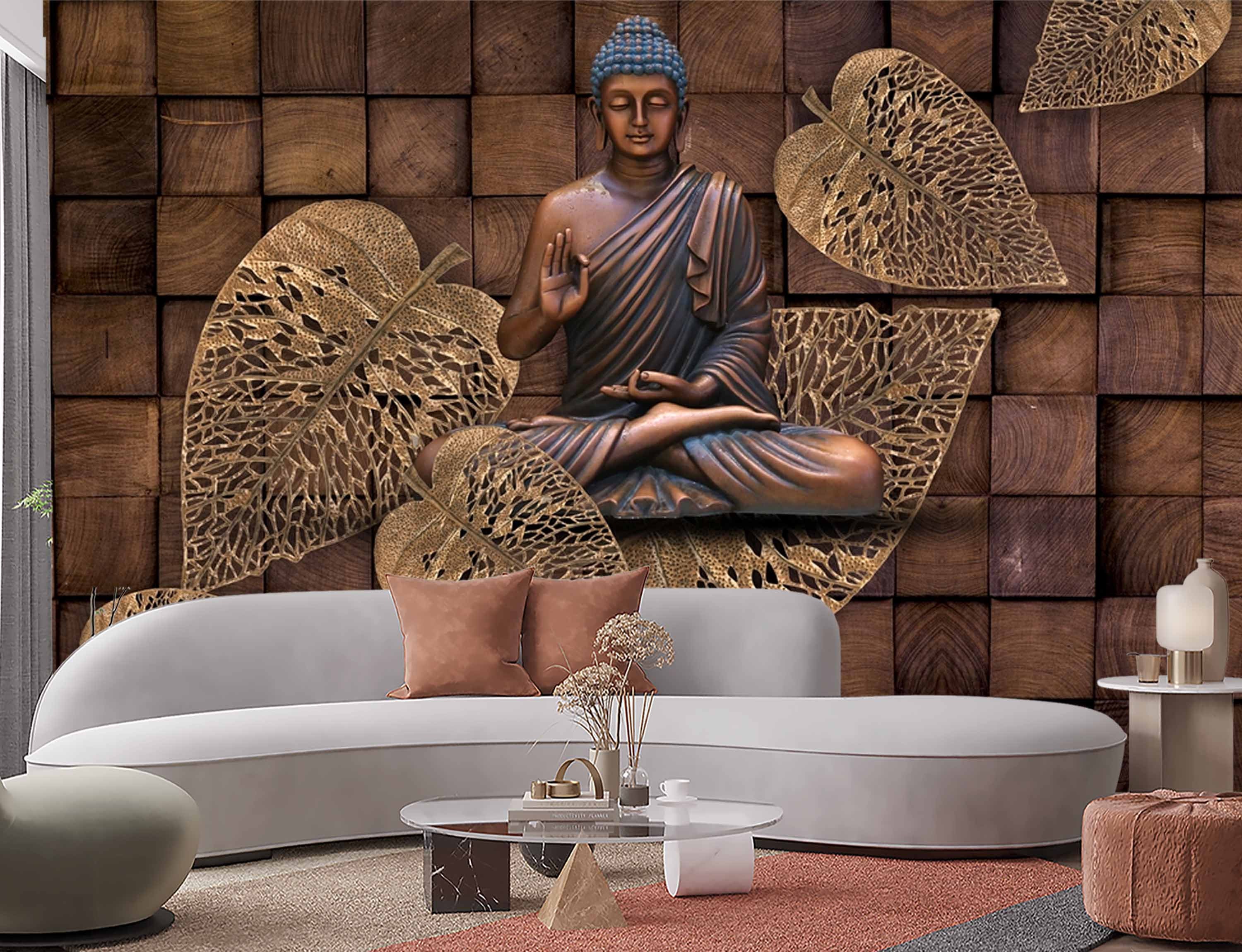 Buy 3D Buddha Wallpaper Design With Wooden Cube Background Online in India - Etsy Buy 3D Buddha Wallpaper Design With Wooden Cube Background Online in India - Etsy