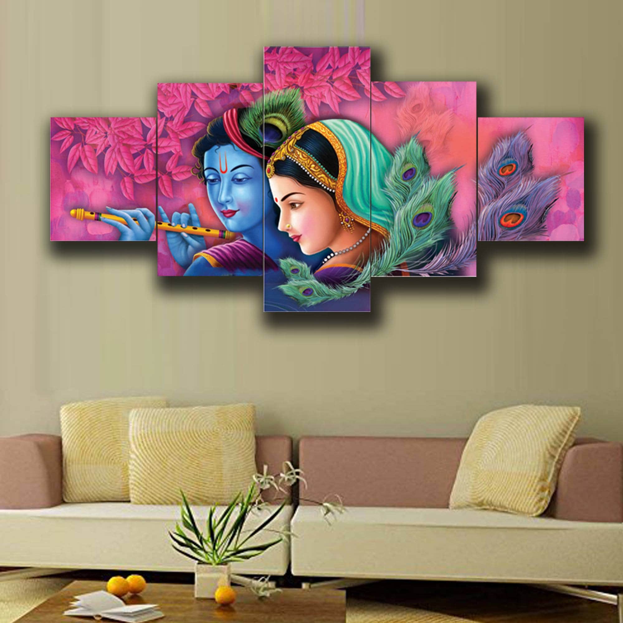 Home Décor radha krishna painting,krishna radha canvas painting,krishna