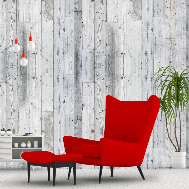 Gray Woodgrain Texture Wood Wallpaper Barnwood Wallpaper Etsy