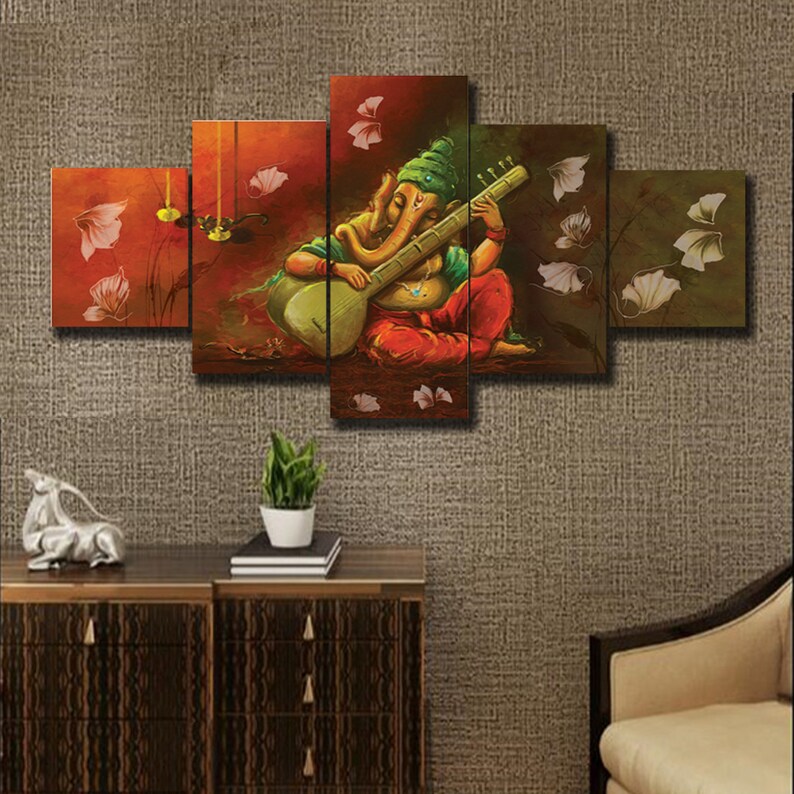 Ganesha wall mural Ganesha Poster Ganesha Wall Painting Etsy