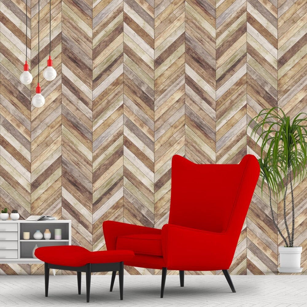 red chevron wallpaper